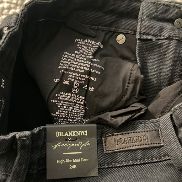 NWT Blanc NYC for Free People Follow Your Arrow Jeans in Black - Picture 6 of 8